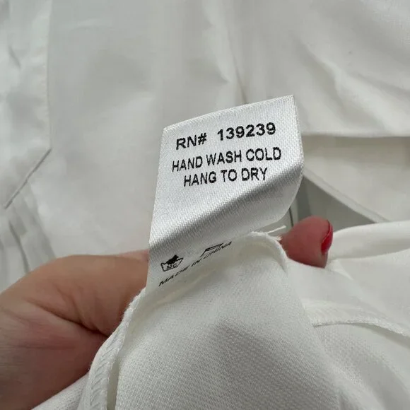 Pomander Place by Tuckernuck White Finley Flutter Sleeve Dress sz L Mini Length - Picture 6 of 11